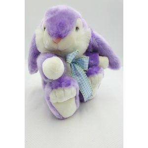 Kids Of America Plush Easter Bunny Rabbit Purple and White 12" Tall 2007